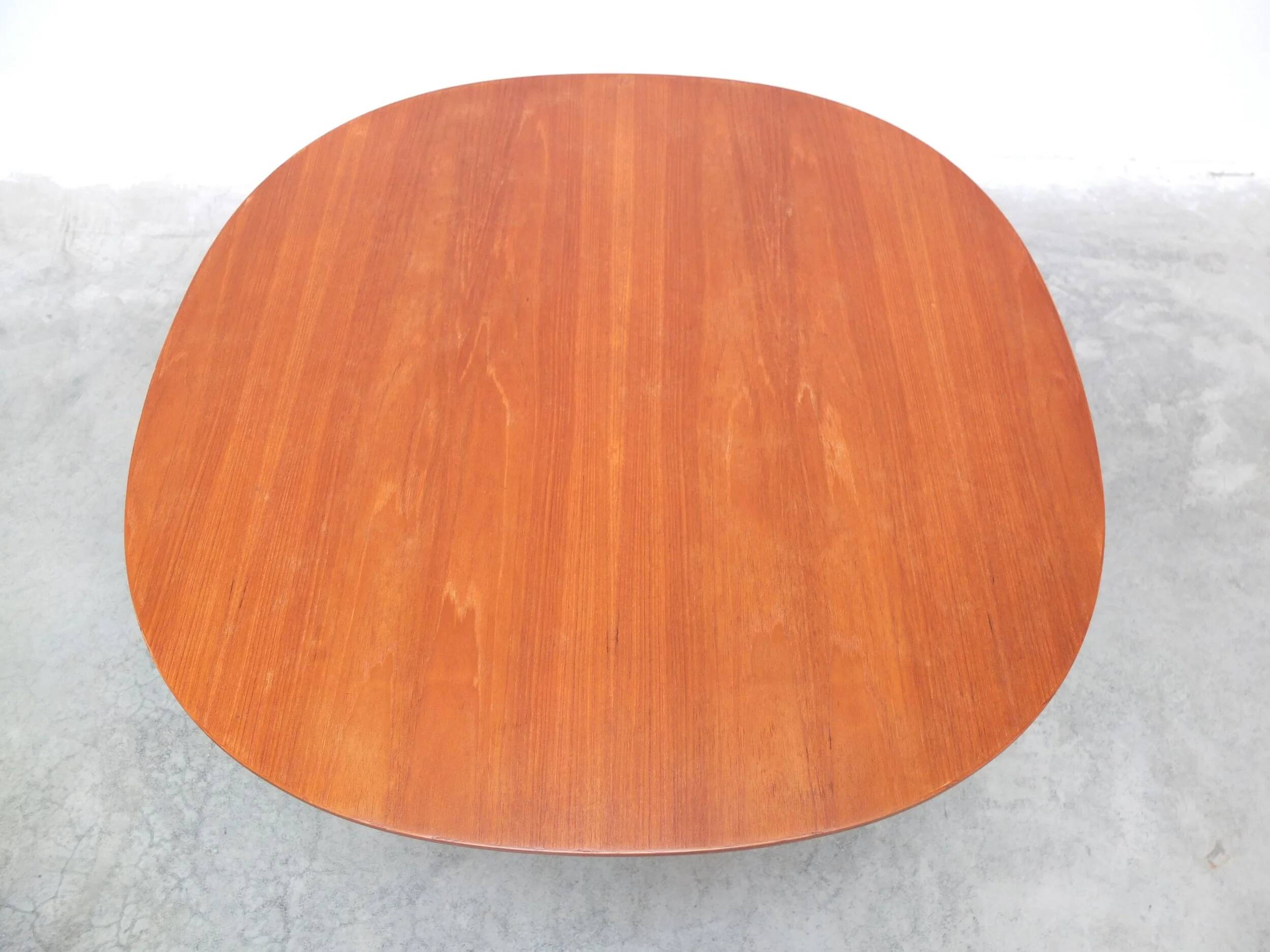 Teak 'Super-Circular' table by Piet Hein & Bruno Mathsson for Fritz Hansen, 1974