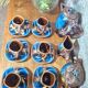 Art Deco coffee service Vallauris cobalt blue flambe glaze – 15 pieces