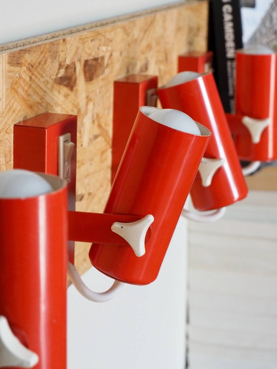 Set of 4 modernist wall lights