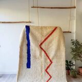 Handmade pure natural wool rug, size 150 x 250 cm