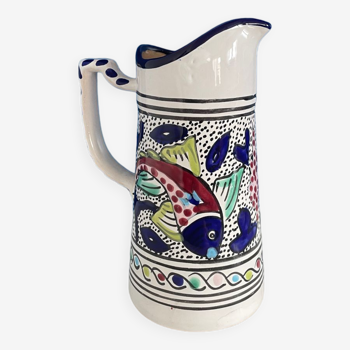 Fish decor water pitcher