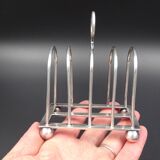 Silver metal toast carrier - circa 1940