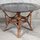 Rattan dining table