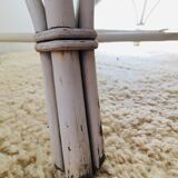 White rattan bench