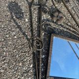 art deco wrought iron wall mirror