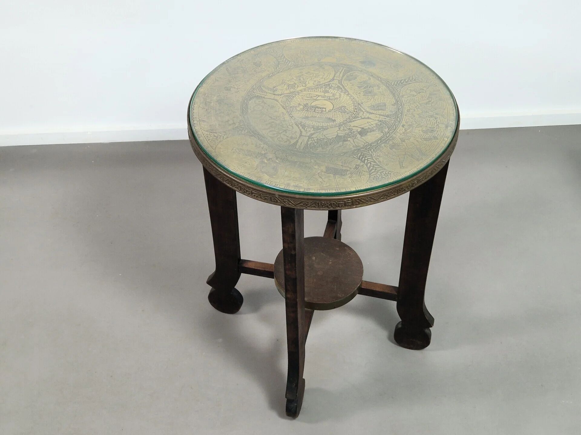 Amsterdam School Art Deco occasional table with copper top