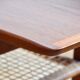 Coffee table double top Danish design teak and rattan 1960