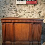 Antique French oak counter / shop counter (early 1900s)