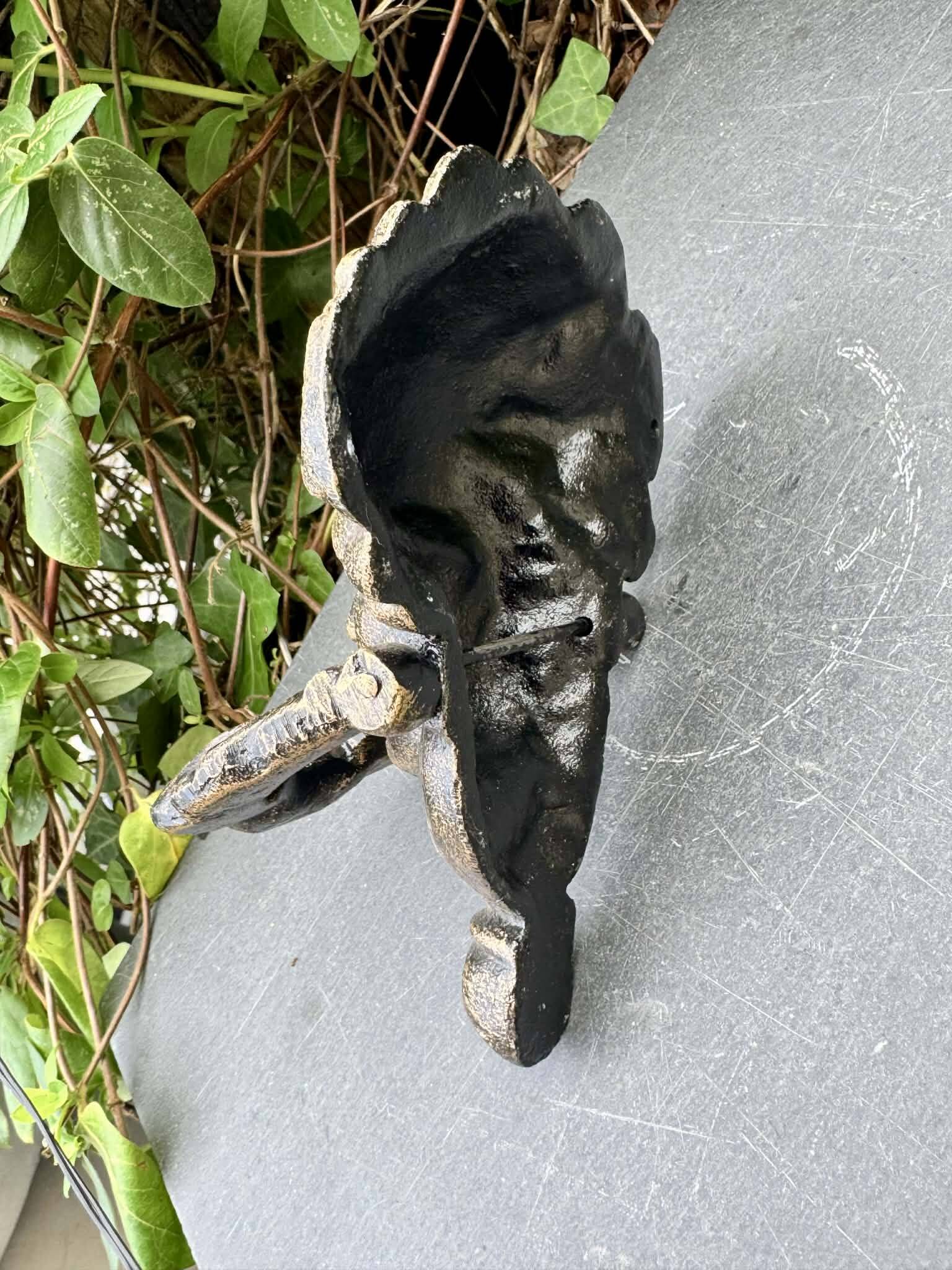 Large metal door knocker Greek goddess