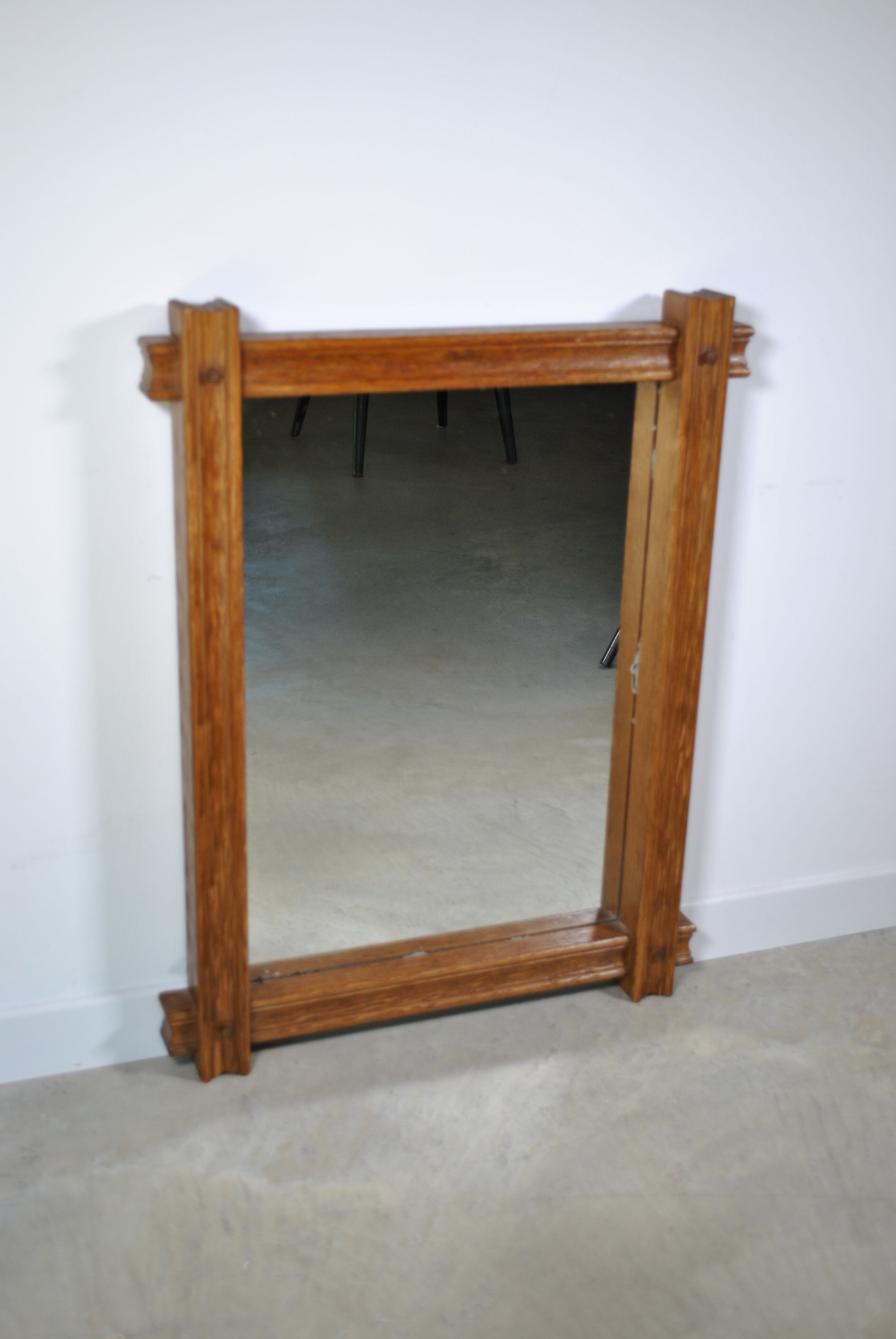 Oak mirror circa 1960