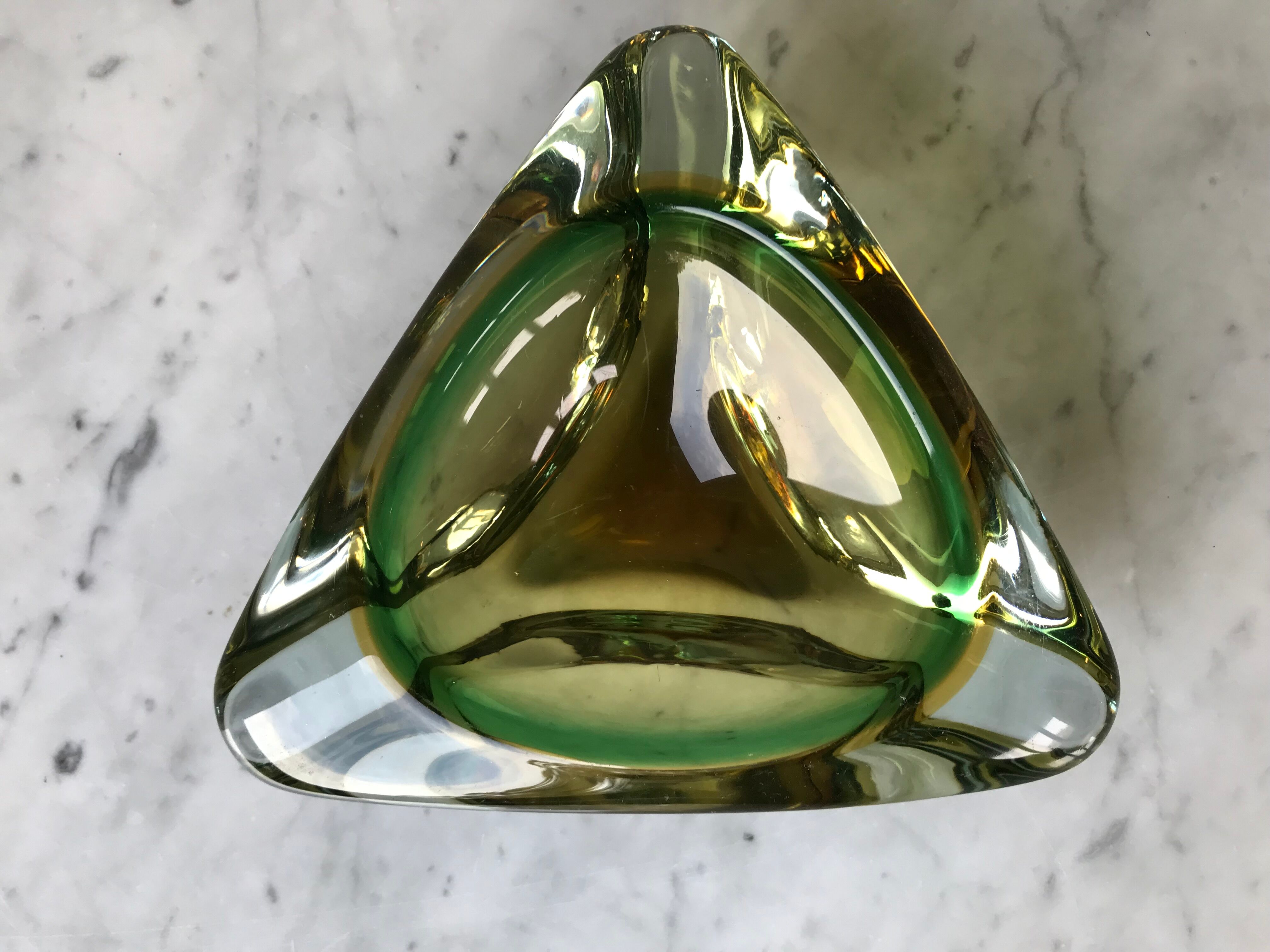 Empty pocket or ashtray of Murano "Sommerso" - Italy, 1970s.