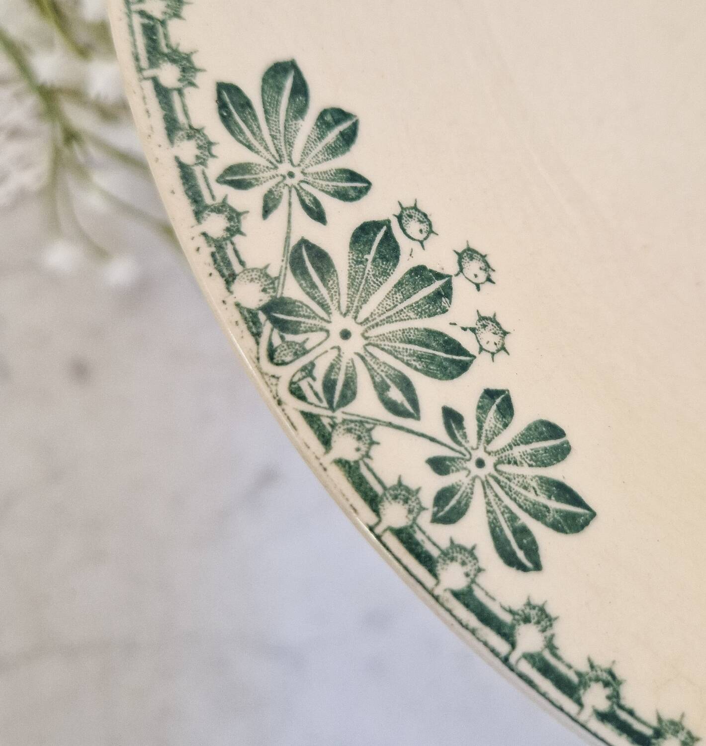 Vintage Terre de Fer compote bowl, Harlem model