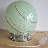 Clichy glass table lamp with golden edges