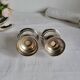 Salt and Pepper Shaker Set in Silver-Plated Metal