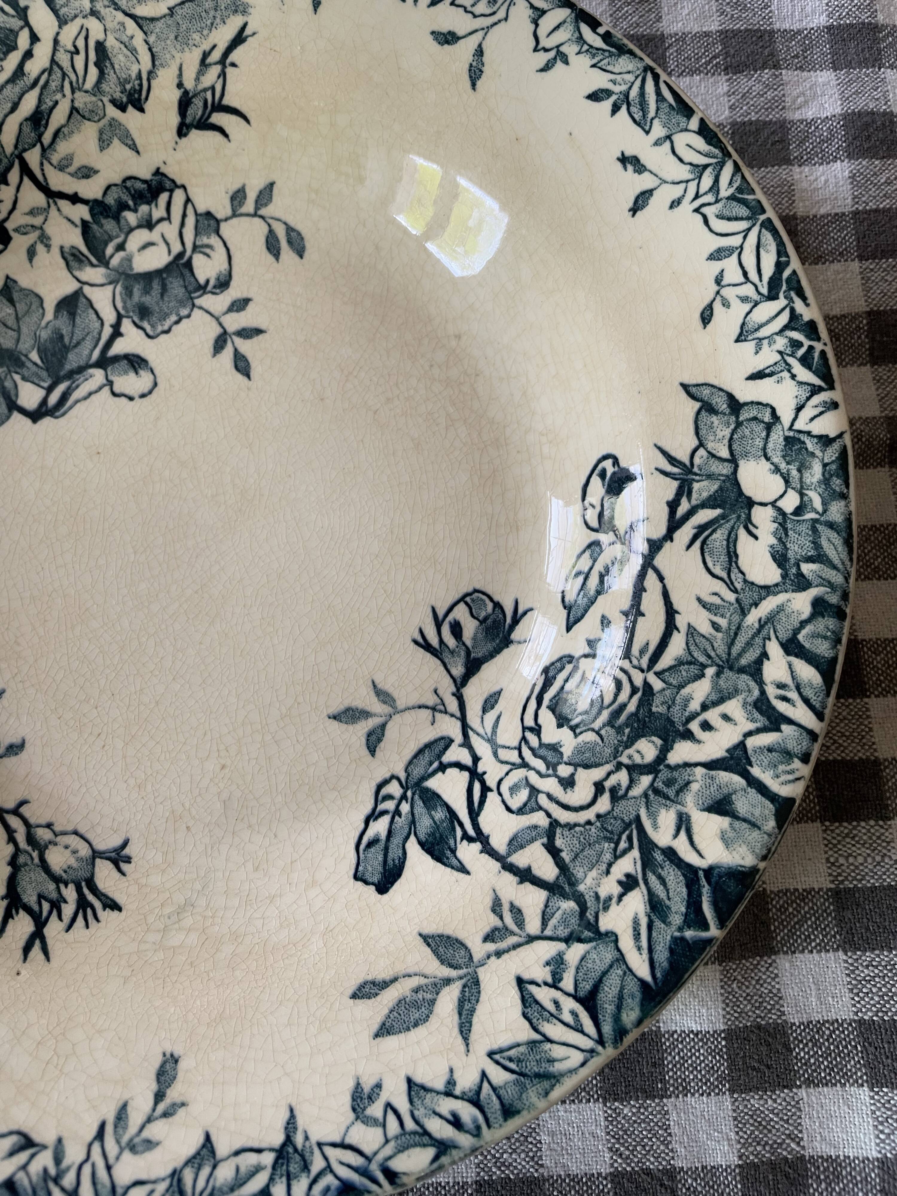 Mismatched ironstone plates