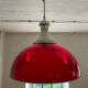 Red ceiling lamp from Italy, 1960s