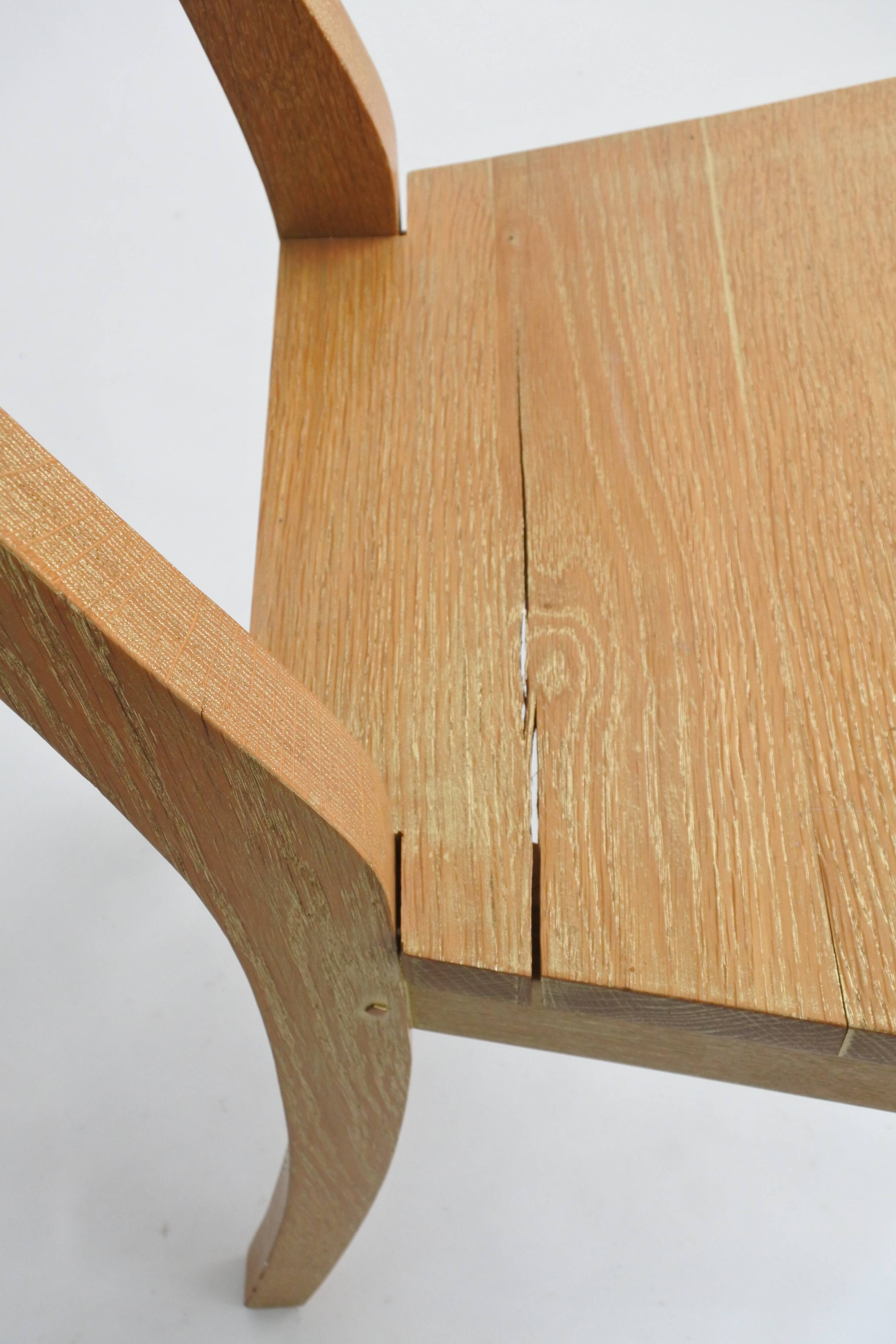 Golden cerus oak chair