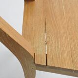 Chaise en chêne cérusé doré