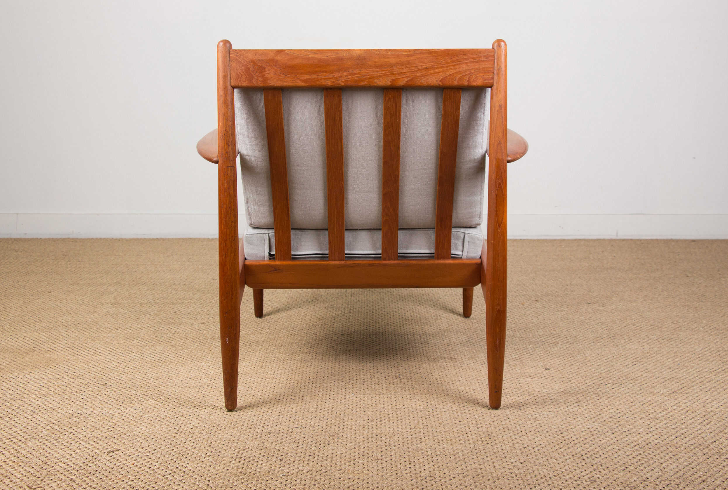 Pair of danish armchairs in teck by Grete Jalk for France, 1963