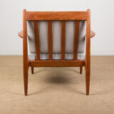 Pair of danish armchairs in teck by Grete Jalk for France, 1963