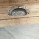 Rustic farmhouse table in solid oak with antique patina finish 200 x 90