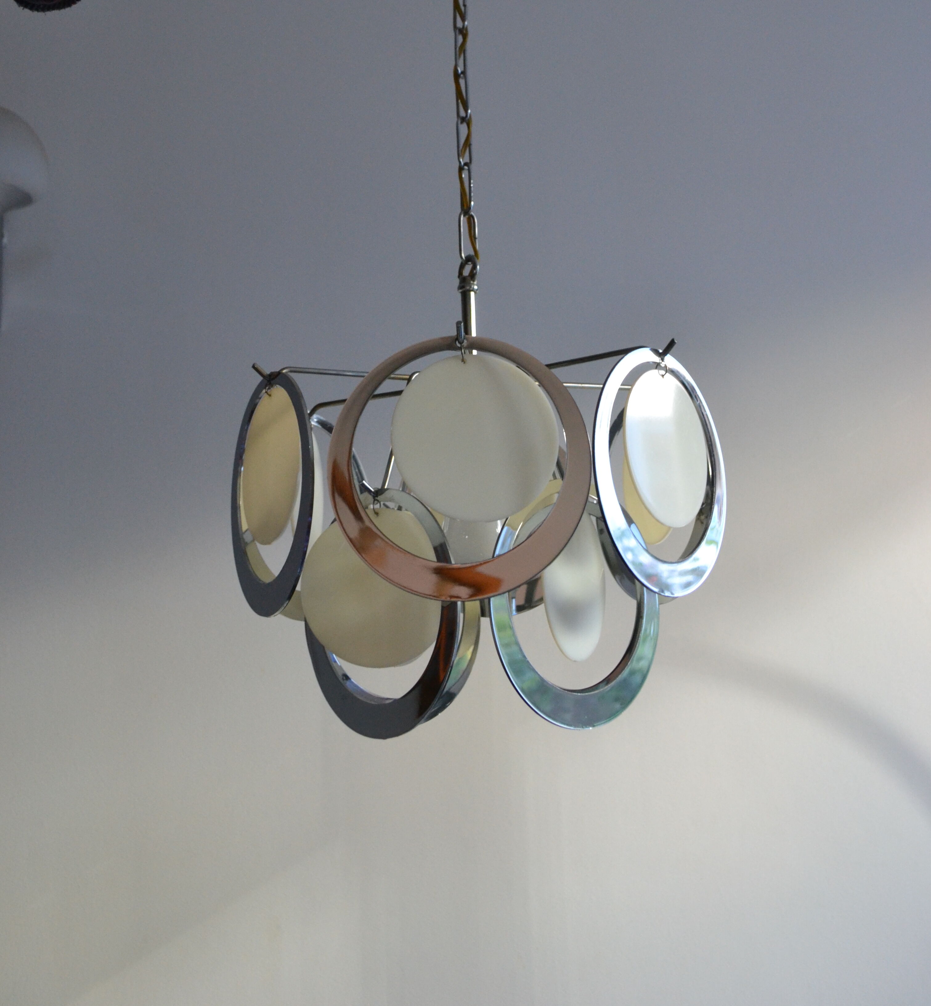 Lustre à pampilles années 70 maison Sciolari