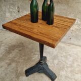 Old bistro table garden table cast iron with oak