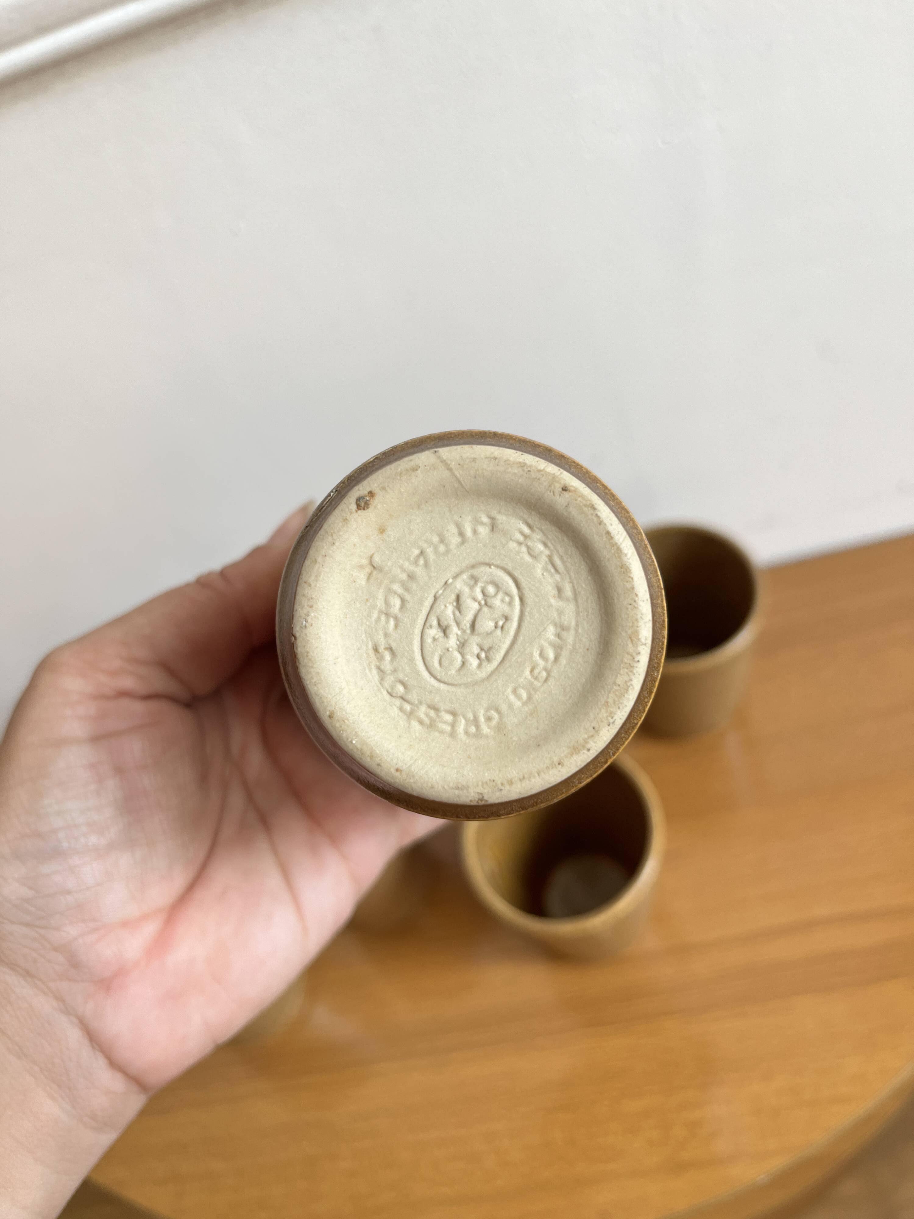 Digoin stoneware tumbler glasses