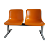 Fiberglass waiting bench by Georg Leowald for Wilkhahn