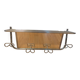 Porte-manteau vestiaire 4 patères miroir métal chromé