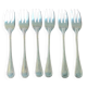 6 old silver-plated oyster cutlery forks Apollo goldsmith's shop