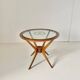 Curved Wood Spider Leg Coffee Table, Wood & Glass, Italy 1950s