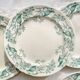 Set of 6 Antique Terre de Fer "Lilac" Longchamp Flat Plates, 19th Century