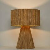 Raffia table lamp