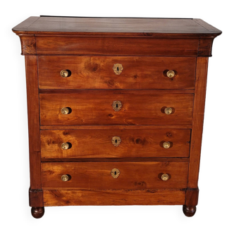 Grande commode époque restauration en merisier