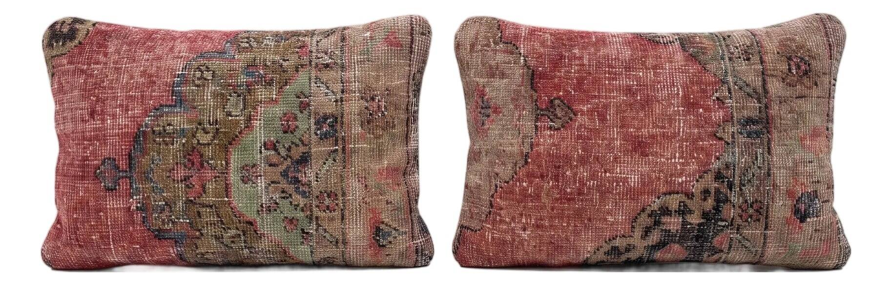 Lot de 2 housses de coussin turque vintage 41x61 cm