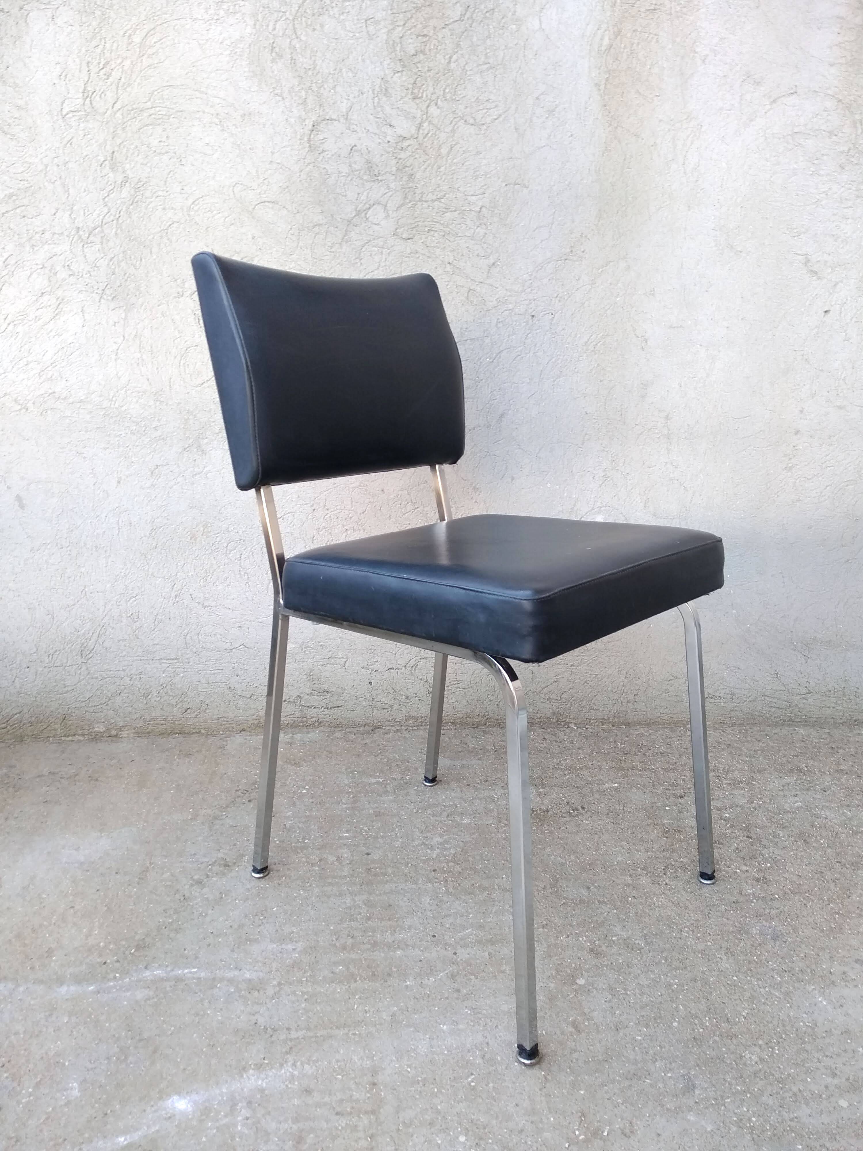 Faux leather office chair 1960s