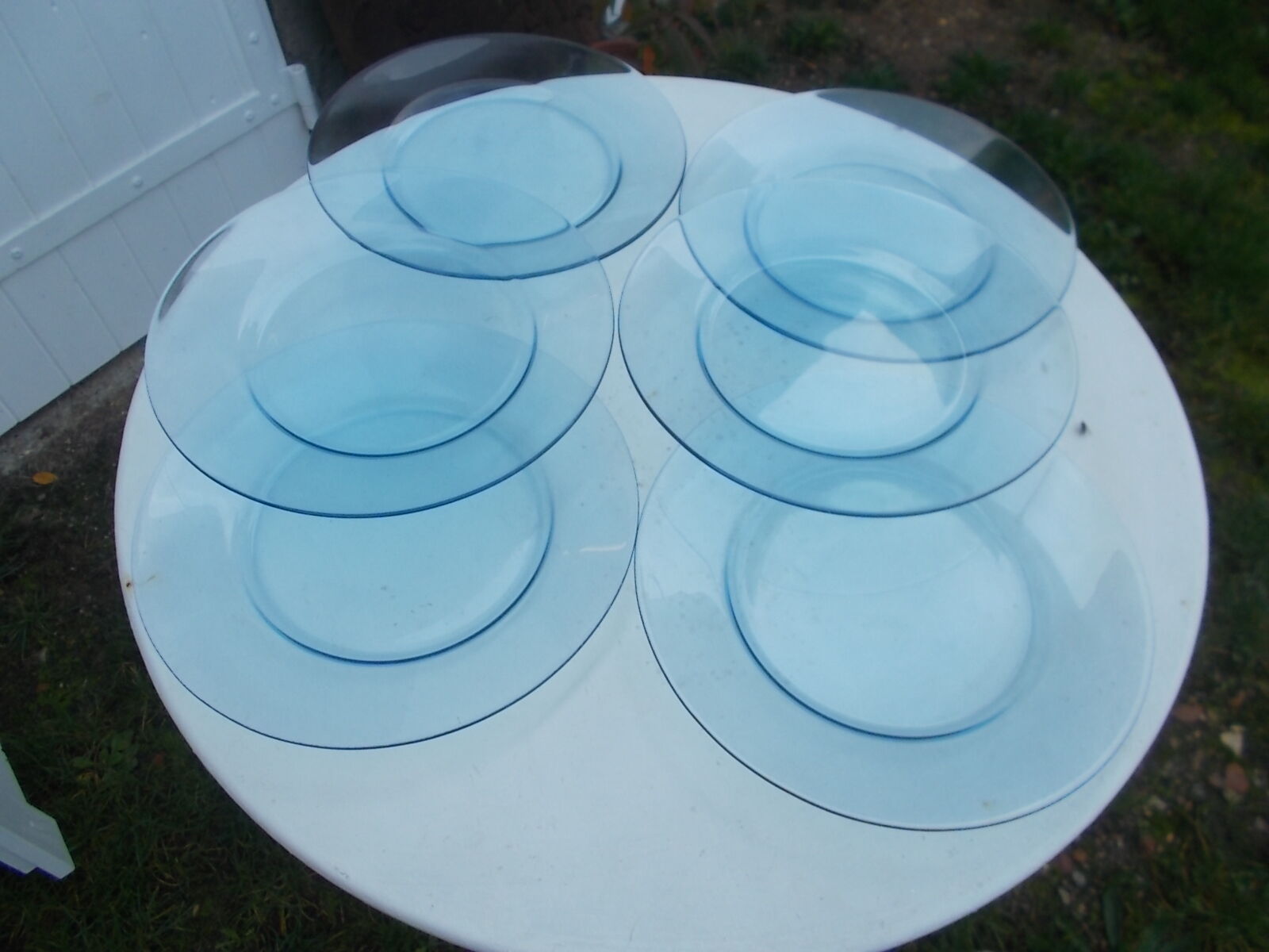 Lot 6 flat plates arc-france blue
