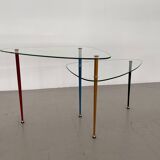 Italian Arlecchino Side Table in Glass by Edoardo Paoli for Vitrex