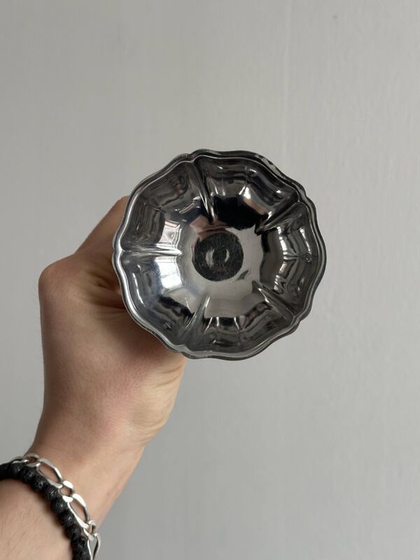 6 coupelles sur pied en inox style Letang Remy