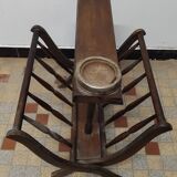 Old vintage wooden magazine rack