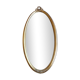 Golden oval mirror 86 x 42 cm