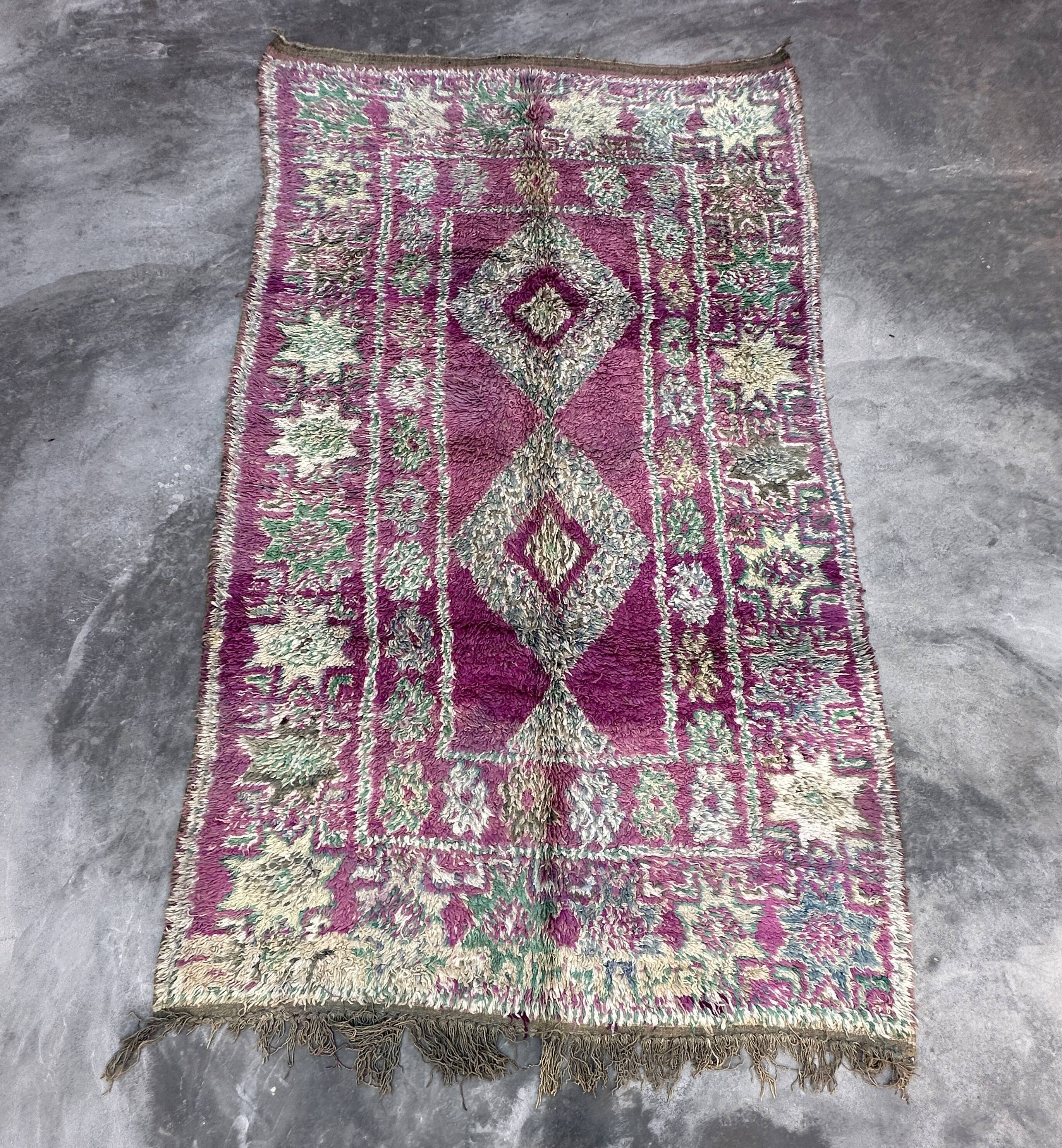 Moroccan Purple Carpet - 190 x 320 cm