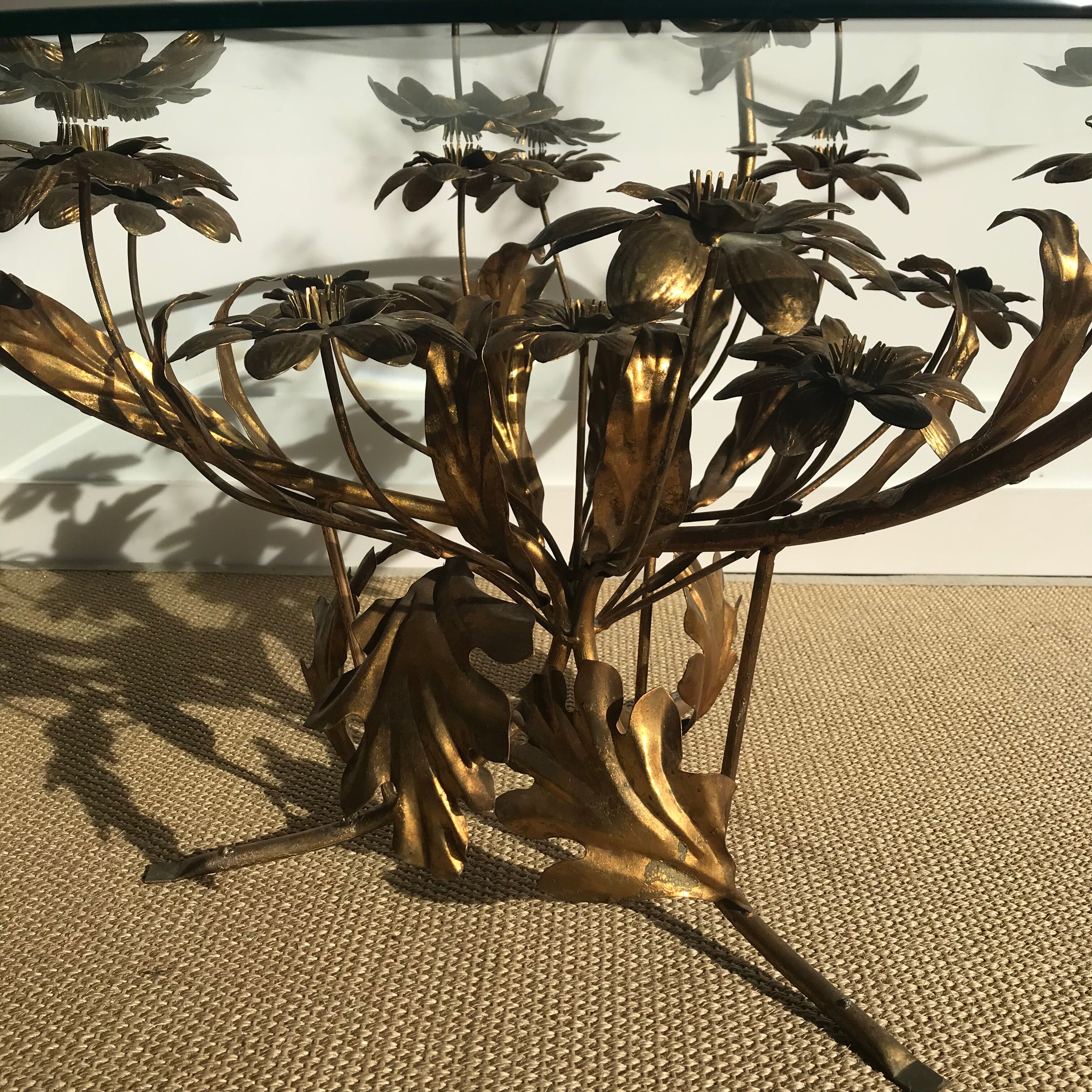 Table basse florentine Hans Kögl metal doré