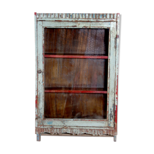 vitrine murale en teck birman
