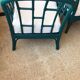 Paire de fauteuils vintage en rotin bleu
