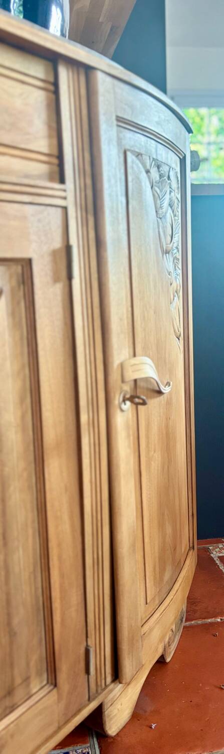 Buffet art déco en chêne massif