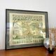Vintage world map frame "World Map by Peter Schenk The Elder 1645-1715"