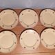 Suite of 6 retro dessert plates
