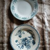 10 antique deep plates in ironstone